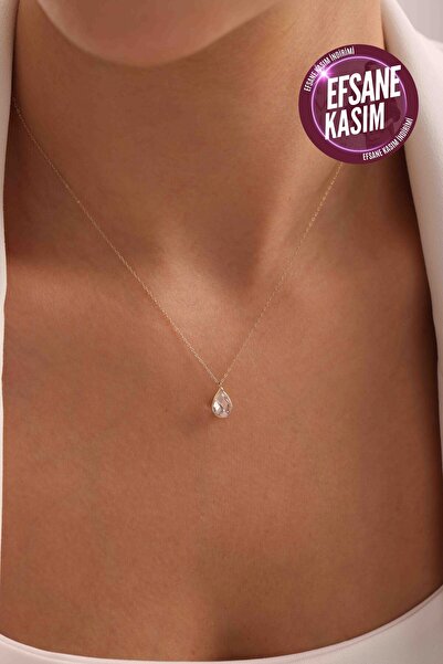 Gianfranco 14 Ayar Altın Damla Kolye