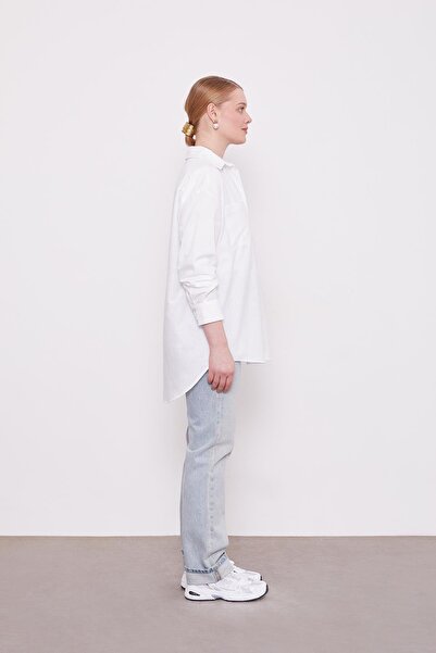 Levidor Λευκό πουκάμισο από βαμβακερό υφή