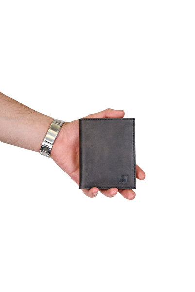 MFT Leather Design ΑΝΔΡΙΚΟ ΠΟΡΤΟΦΟΛΙ GLORIA ΓΝΗΣΙΟ ΔΕΡΜΑ ΑΝΘΡΑΚΙΤΙΚΟ (1421)