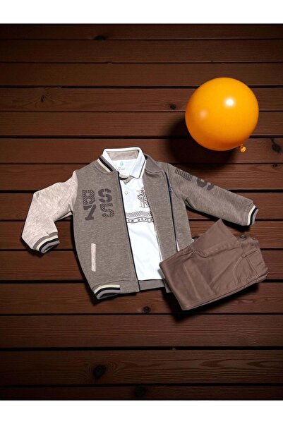 RYZE ÇOCUK Čupkani materijal KOLEŽANSKI KAPUT Košulja kragna DUKSETRICA TROJN...