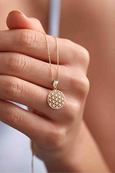 Gianfranco 14 Ayar Altın Yaşam Çiçeği Kolye