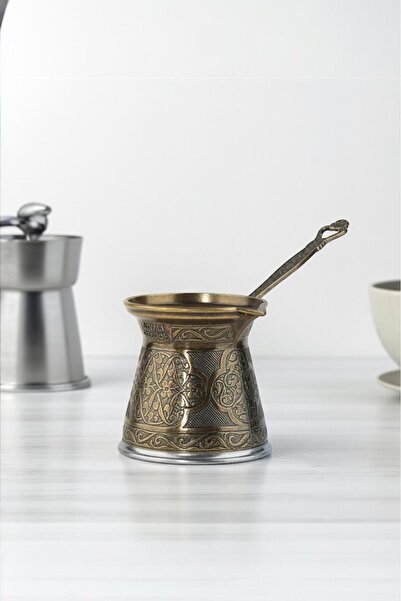 ArnaBella Cezpot Classic 4-Person Cast Iron Coffee Pot Compatible with Induction Cookers Silver 170 ml