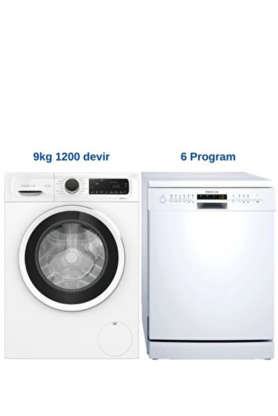 Profilo 6 Program Bulaşık Makinesi(BM6320MA) +9 Kg 1200 Devir Çamaşır Makinesi(CGA242X3TR)