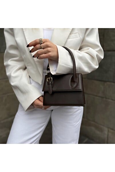 Su Collection Kemer Detaylı Rugan Kadın Çantası