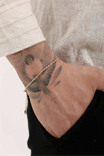 Fjellor Turgun Altın Renk Elmas Kesim Burgu Kutu Zincir Xuping Unisex Bileklik