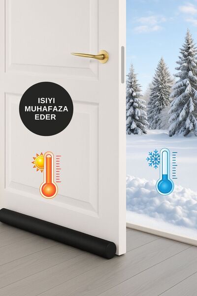 FIESSE 1 Adet Çift Taraflı Kapı Altı Eşik Işık Ses Toz Soğuk Rüzgar Önleyici Rüzgarlık Isı Yalıtım Süngeri