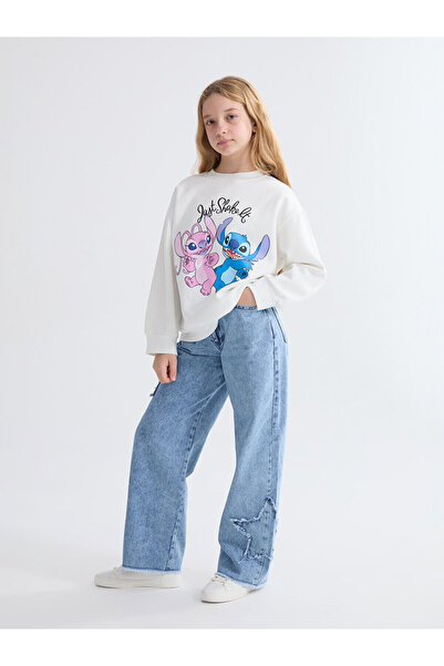 LC Waikiki Pantaloni de jeans pentru fete Wideleg