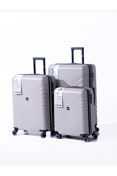 Unik مجموعة حقائب سفر من 3 قطع مصنوعة من مادة ABS الصلبة، وحقائب سفر بعجلات د...