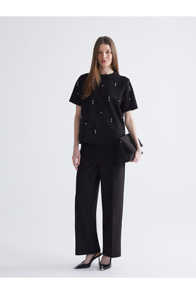 LC Waikiki Vizyon New Season Crew Neck Stone Blouse