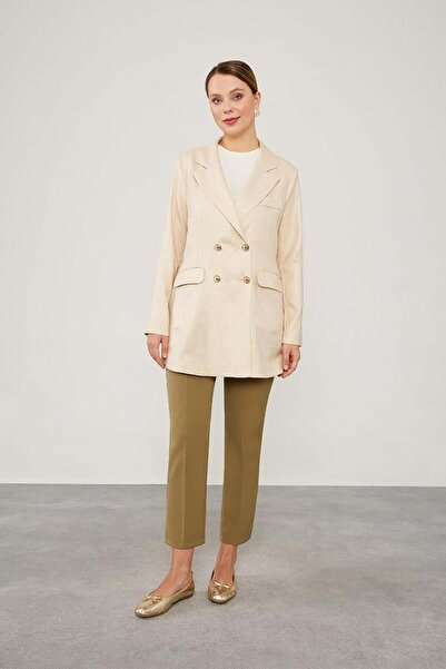 Levidor Elastic waist pocket detailed khaki trousers