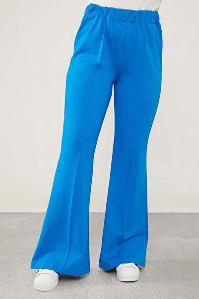Levidor Wide Leg and Elastic Waist Saks Sports Trousers