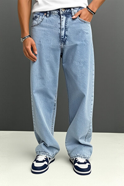 Gussi Чоловічі сині баггі джинси без лайкру, вільного крою