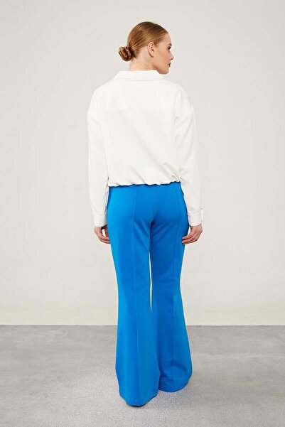 Levidor Wide Leg and Elastic Waist Saks Sports Trousers
