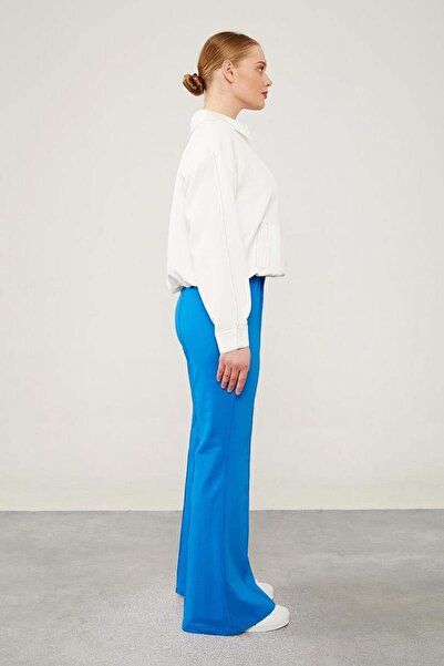 Levidor Wide Leg and Elastic Waist Saks Sports Trousers