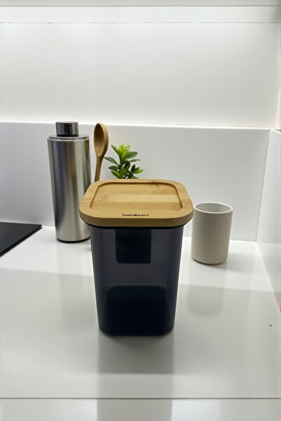 Bambum Soltero 3-Piece Plastic Storage Container Set, Food Box, Organizer with Bamboo Lid