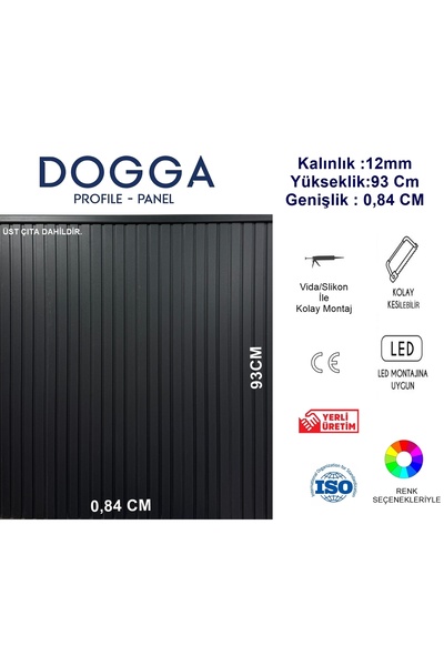 DOGGA PROFILE-PANEL İskandinav Duvar Çıtası , Mdf Duvar Paneli Vestiyer Lambrisi 15X93 (0,84 CM ALAN KAPLAR 6'LIPAKET)