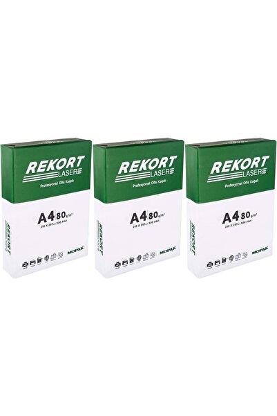 Mopak ورق تصوير ريكورت A4 80 جرام/م2، 1500 قطعة (3 رزم × 500)
