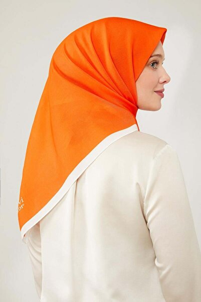 Levidor Turuncu Biye Renk Geçişli Prag Eşarp