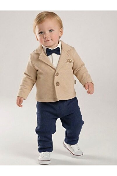 babymoon kids Baby Boy Jacket and Bow Tie 2-Piece Set