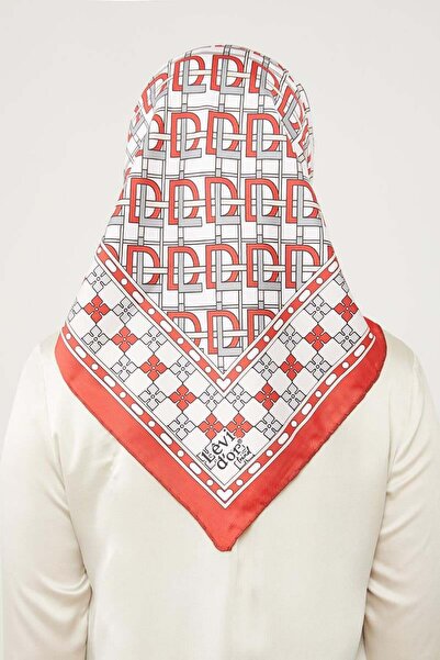 Levidor Red Lvd Printed Trend Twill Scarf