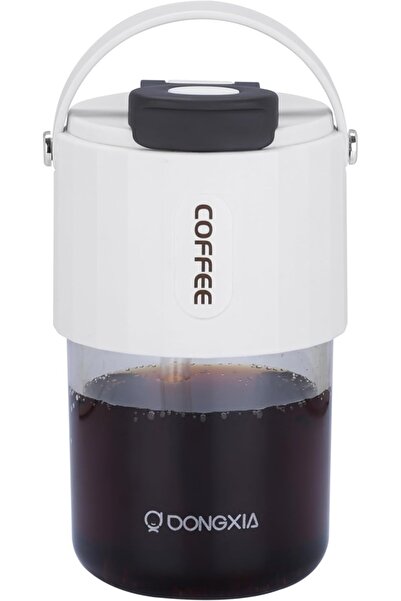 Belle Vous Cană termos portabilă, cu pai, 400 ml, plastic, băuturi calde/reci, transparentă