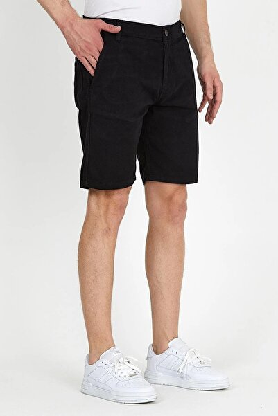 DAMGA JEANS Slim Fit Σορτς Lycra Μαύρο