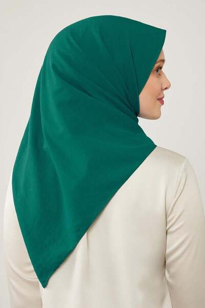 Levidor Σμαραγδένιο βαμβακερό τετράγωνο κασκόλ Cazz