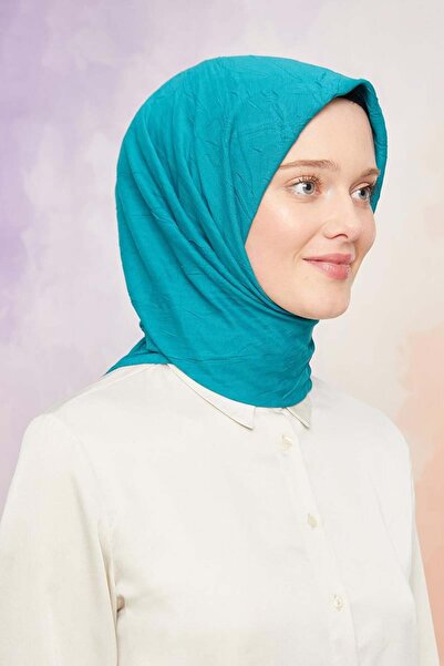 Levidor Water Green Kraş Chiffon Scarf