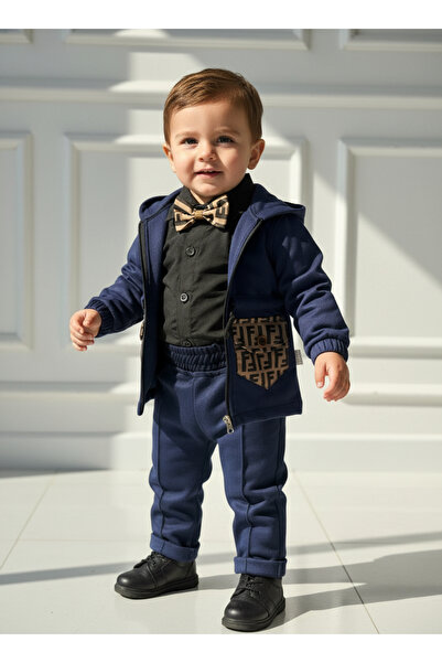 KUMRUNUN DÜNYASI Erkek Çocuk Ceket Body Pantolon Alt Üst Takım Bayramlık 3'lü
