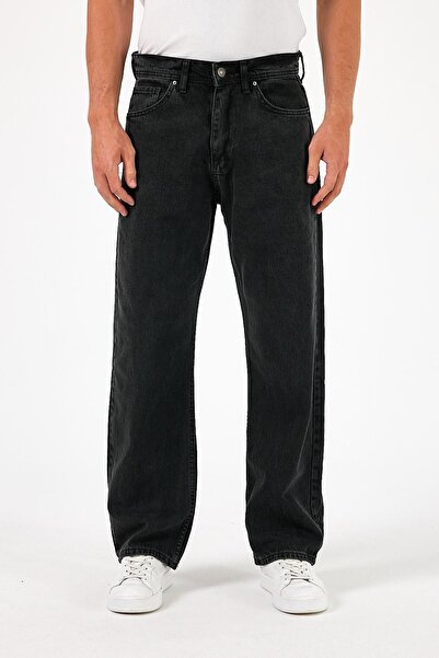 DAMGA JEANS Blugi largi pentru bărbați cu talie înaltă - picior lat supradime...