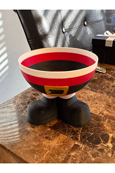 Equa Studio Noel Baba Temalı Kurabiye Kasesi yılbaşı için dekoratif plastik kase