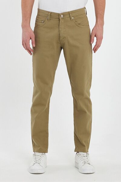 DAMGA JEANS Men's - School and Daily Use Flexible Mint Canvas Classic Trousers