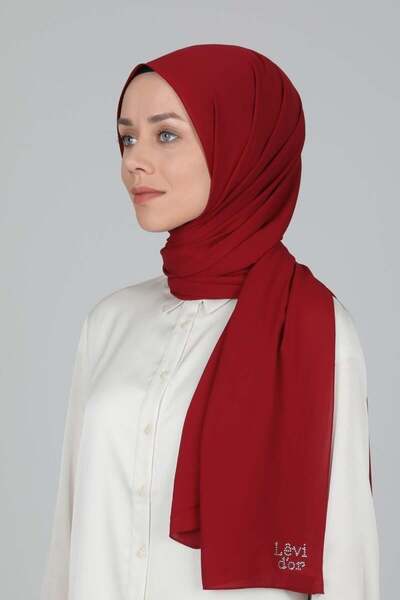 Levidor Lux Burgundy Chiffon Shawl