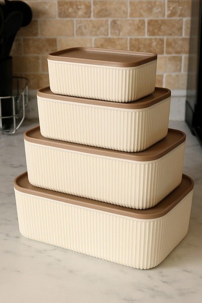 İ&A HOME 9 Parça Şık ve Kullanışlı Piknik Sepeti – kahve krem renk | Modern Tasarım