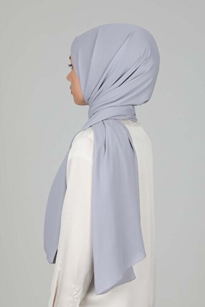 Levidor Light Gray Lux Chiffon Shawl