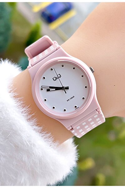 Q&Q 10 Atm Waterproof Silicone Strap Young Girl Wristwatch
