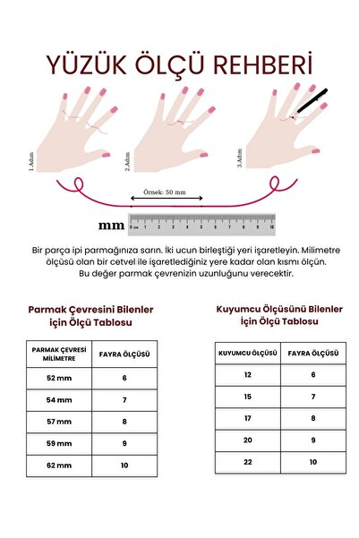 FAYRA ACCESSORIES 5 Taş Yüzük