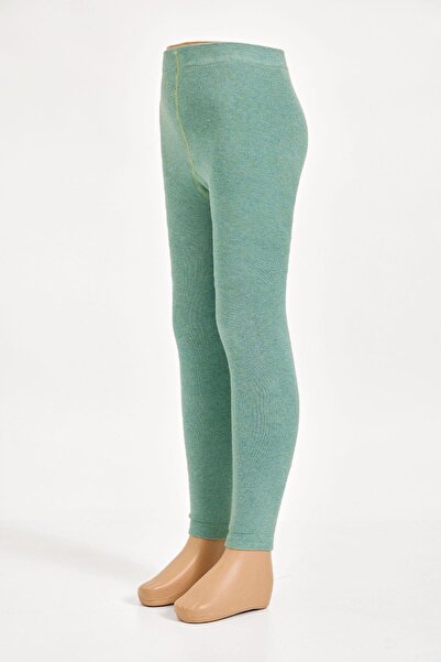 Katia&Bony Children's Leggings with Towel Inside Green Melange