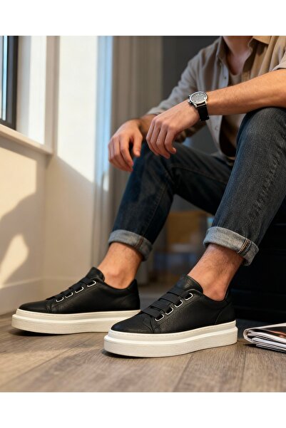 Knack Ежедневни мъжки обувки в черно и бяло