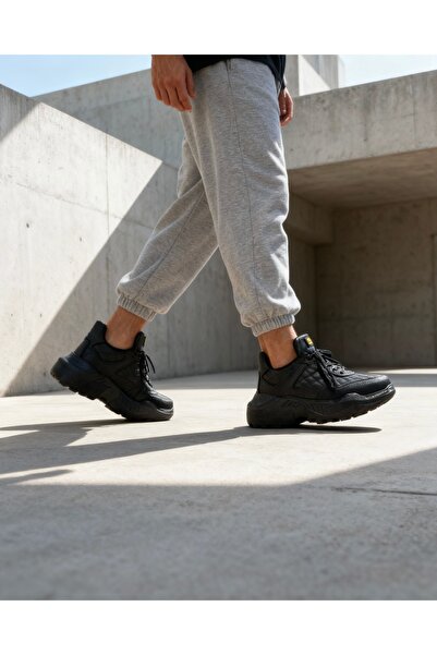 Knack Pantof casual cu talpă înaltă N75 matlasat negru (TALPA NEGRA)