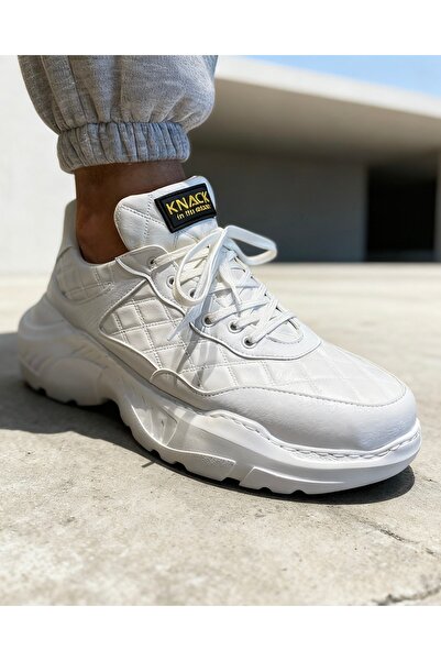 Knack Білі каптіонні черевики на високій підошві для щоденного носіння N75