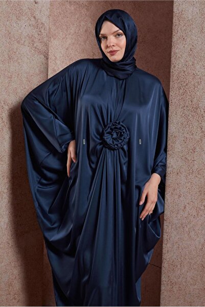 Alvina ÇİÇEK DETAYLI SATEN ELBİSE 44553