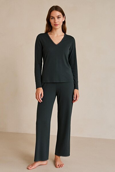 Katia&Bony Women's Silver Pajama Bottom Anthracite