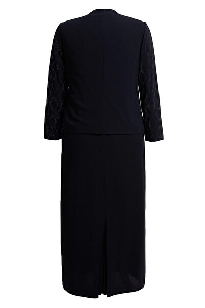 Alvina Stone Detailed Plus Size Dress Set - 30351