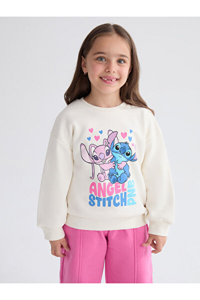 LC Waikiki Alita City Farkıyla Lcw Kids Ecru 3 Thread Printed Loose & Baggy G...