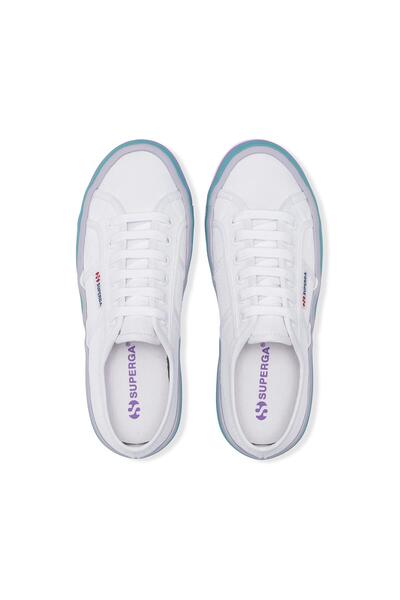 Superga 2740 Liquify Stripes Nylon Kadın Mavi-Pembe Bileksiz Sneaker