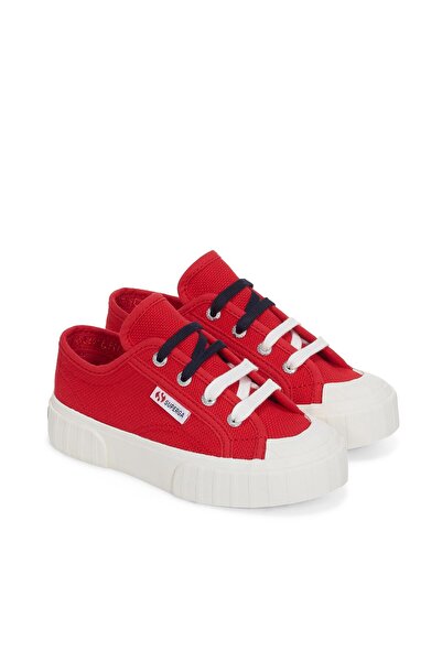 Superga 2630 Kids Stripe Çocuk Unisex Kırmızı Sneaker