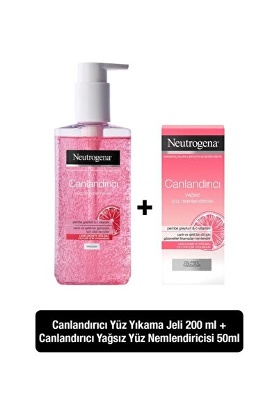 Neutrogena Canlandırıcı Temizleme Jeli 200 ml+ Nemlendirici 50 ml