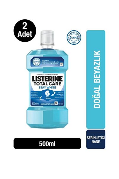 Listerine Stay White Ağız Bakım Suyu 500 ml x2