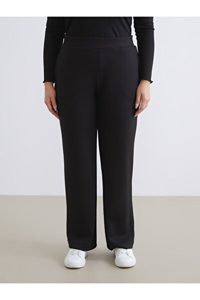 LC Waikiki Ozmarka New Season Plus Size Elastic Waist Wide Leg Women's Sweatpants